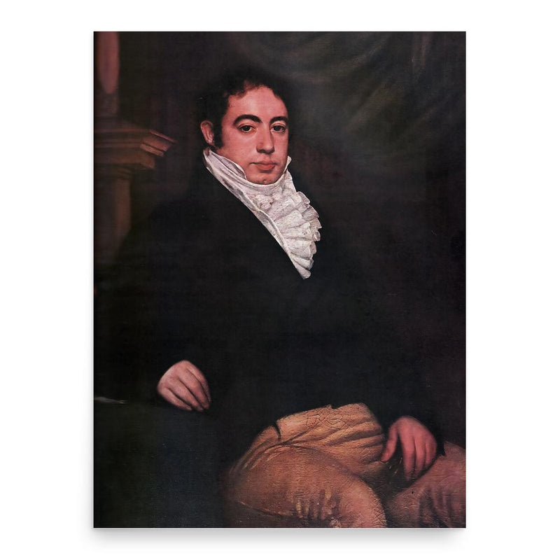 Bernardino Rivadavia poster print, in size 18x24 inches.