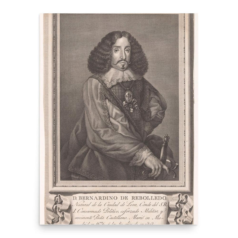 Bernardino de Rebolledo poster print, in size 18x24 inches.