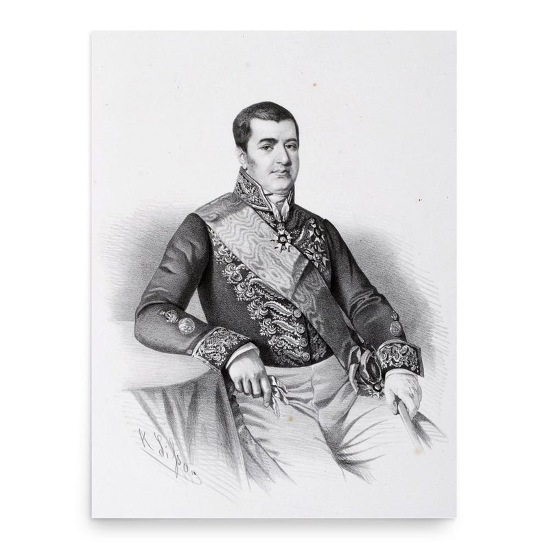 Bernardo Pereira de Vasconcelos poster print, in size 18x24 inches.