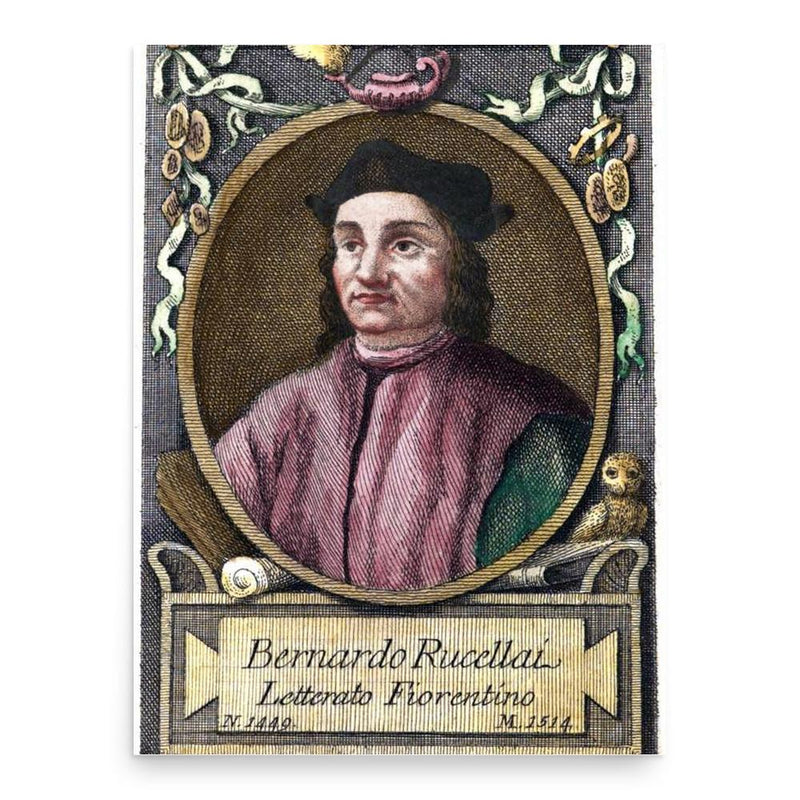 Bernardo Rucellai poster print, in size 18x24 inches.