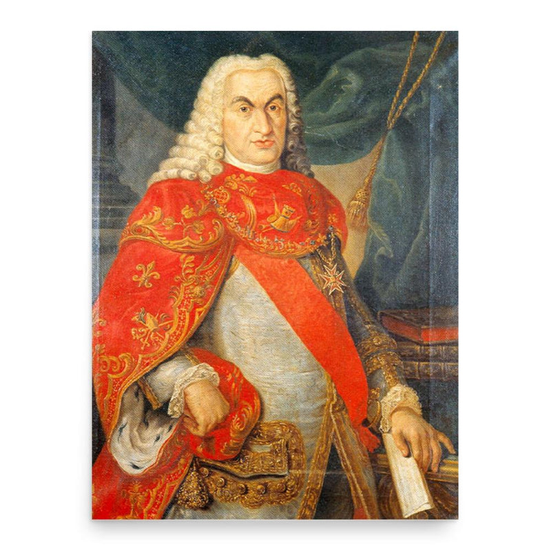 Bernardo Tanucci poster print, in size 18x24 inches.