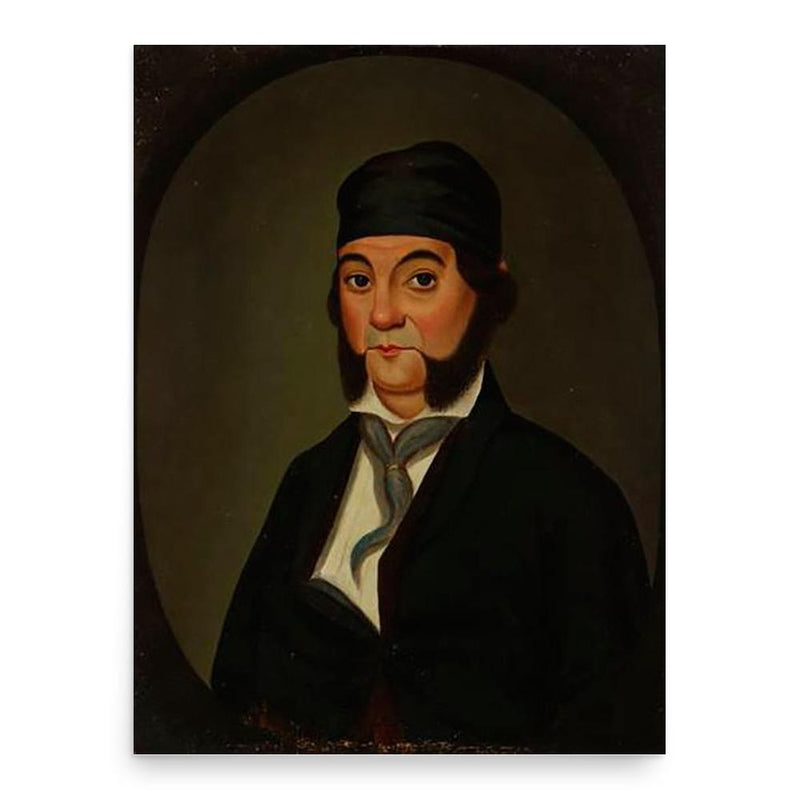 Bernardo Yorba poster print, in size 18x24 inches.