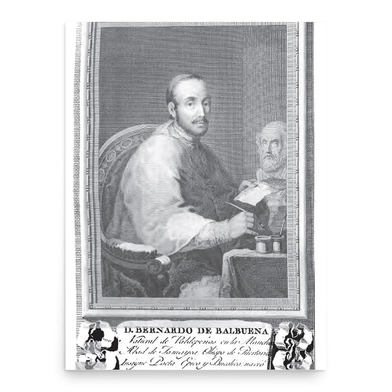 Bernardo de Balbuena poster print, in size 18x24 inches.