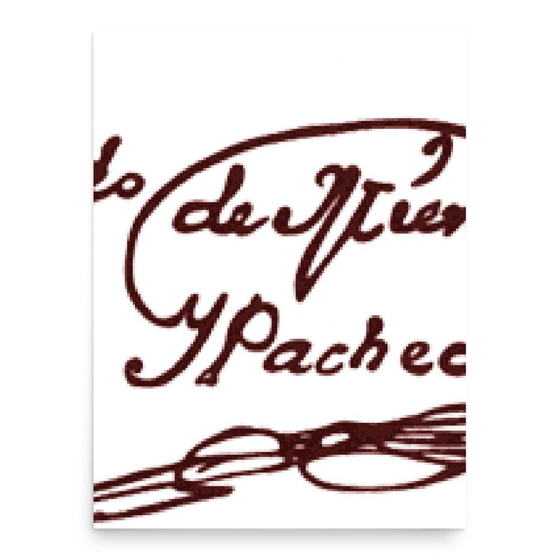 Bernardo de Miera y Pacheco poster print, in size 18x24 inches.