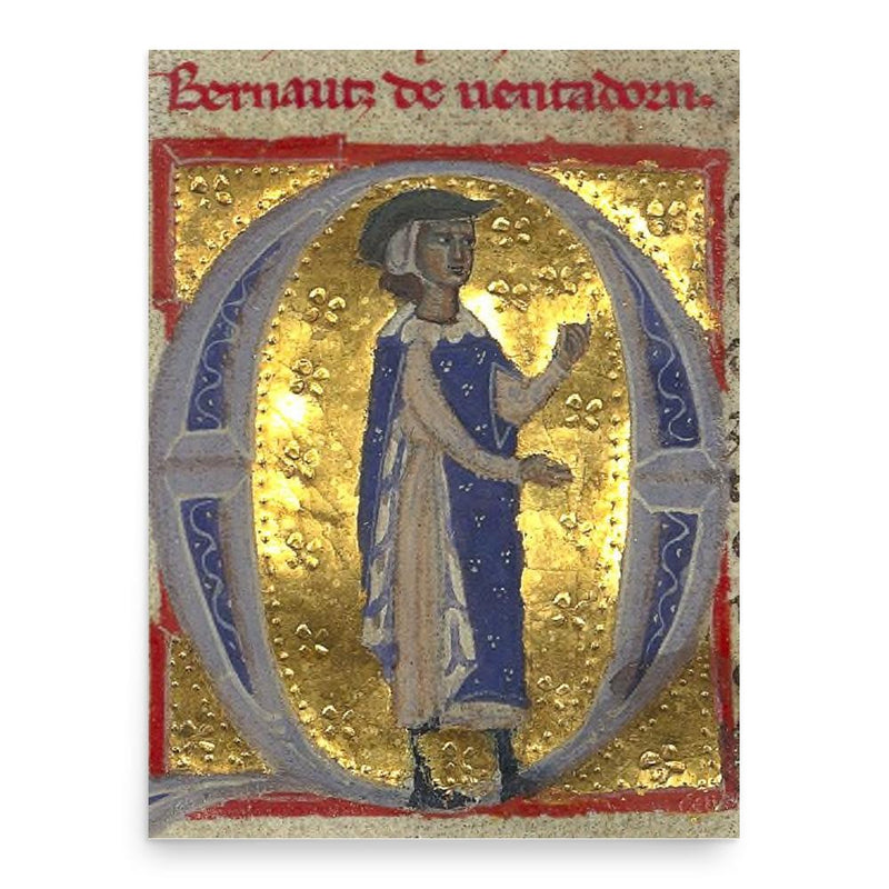 Bernart de Ventadorn poster print, in size 18x24 inches.