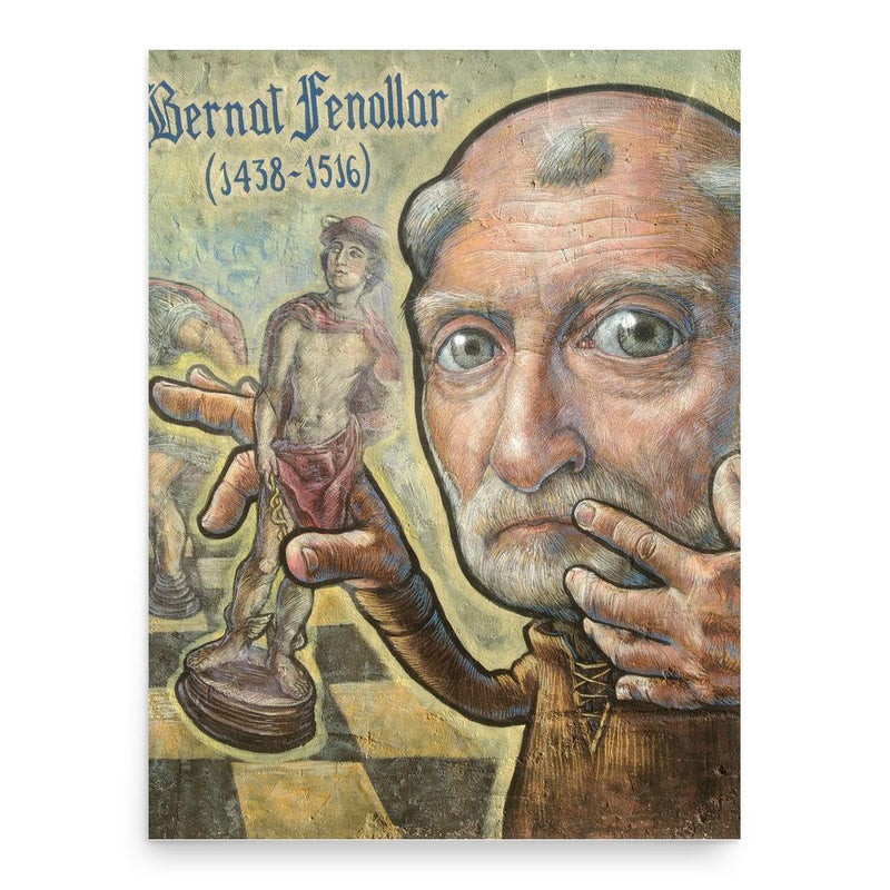 Bernat Fenollar poster print, in size 18x24 inches.