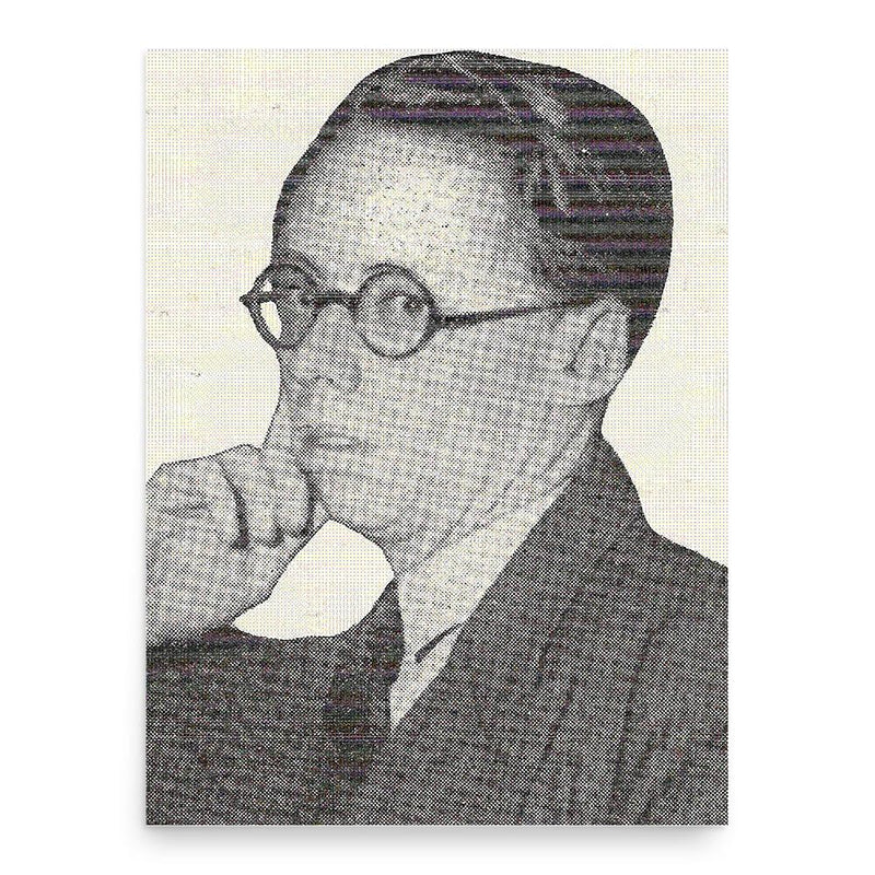Bernhard Christensen poster print, in size 18x24 inches.