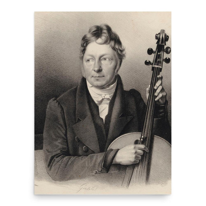 Bernhard Romberg poster print, in size 18x24 inches.