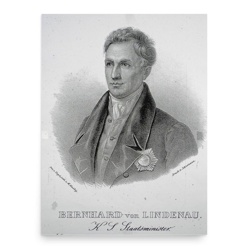 Bernhard von Lindenau poster print, in size 18x24 inches.