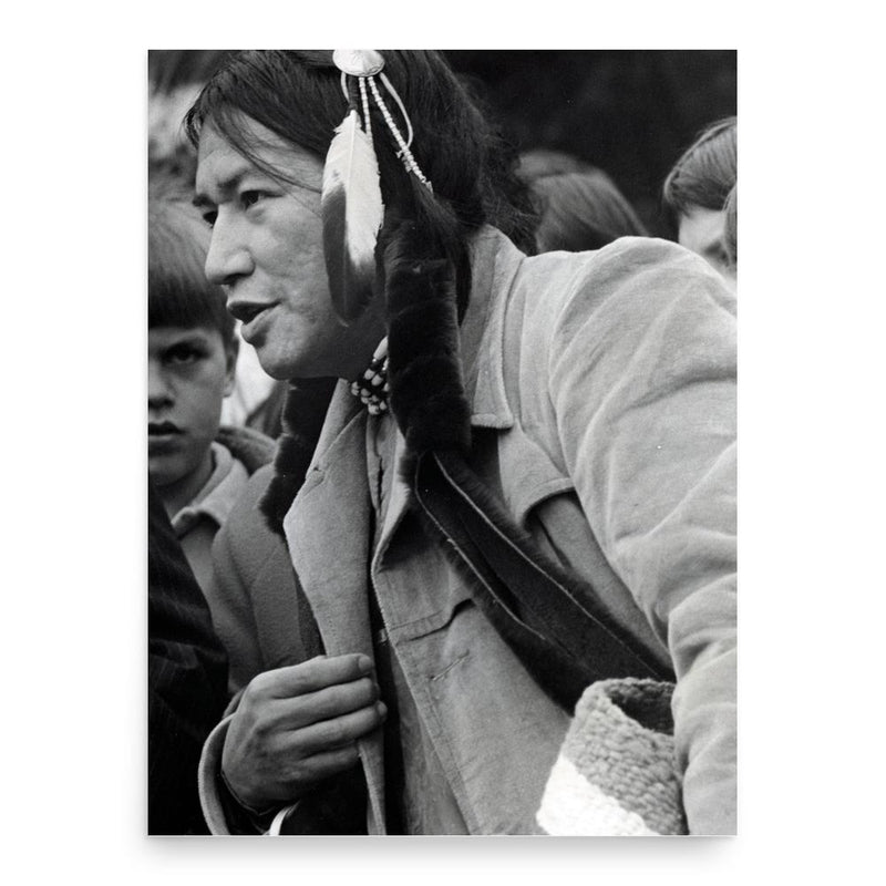 Bernie Whitebear poster print, in size 18x24 inches.
