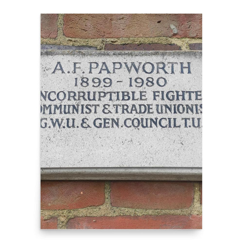 Bert Papworth poster print, in size 18x24 inches.