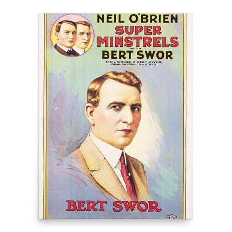 Bert Swor poster print, in size 18x24 inches.