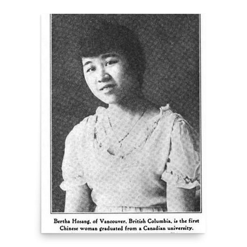 Bertha Hosang Mah poster print, in size 18x24 inches.