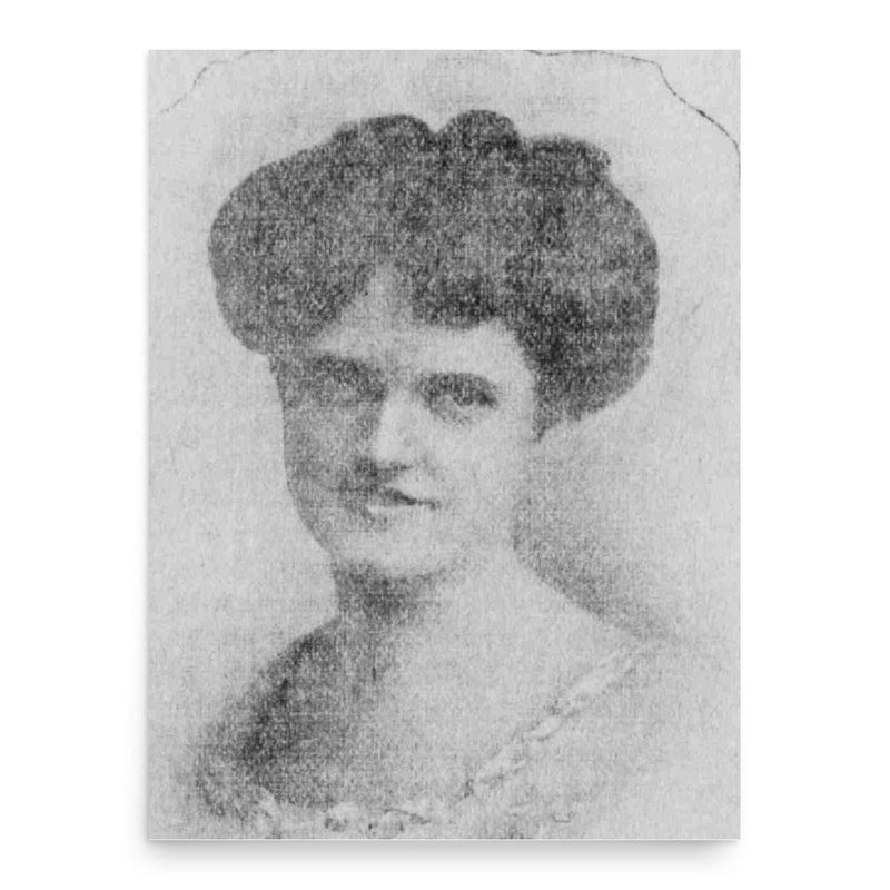 Bertha May Crawford poster print, in size 18x24 inches.