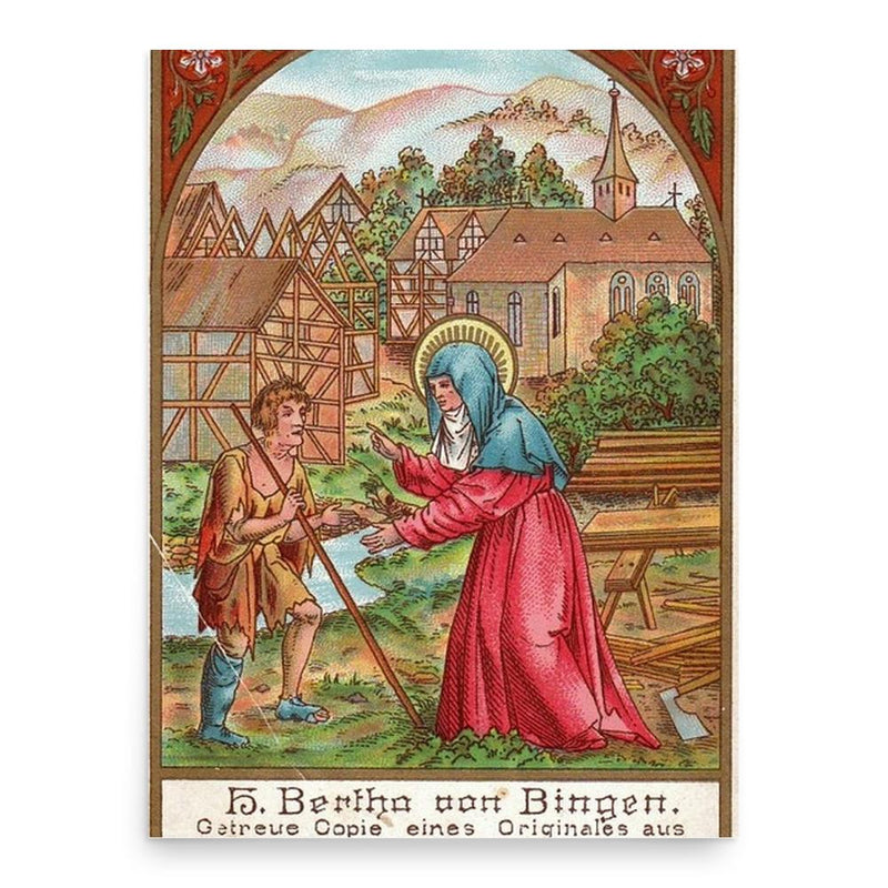 Bertha of Bingen poster print, in size 18x24 inches.