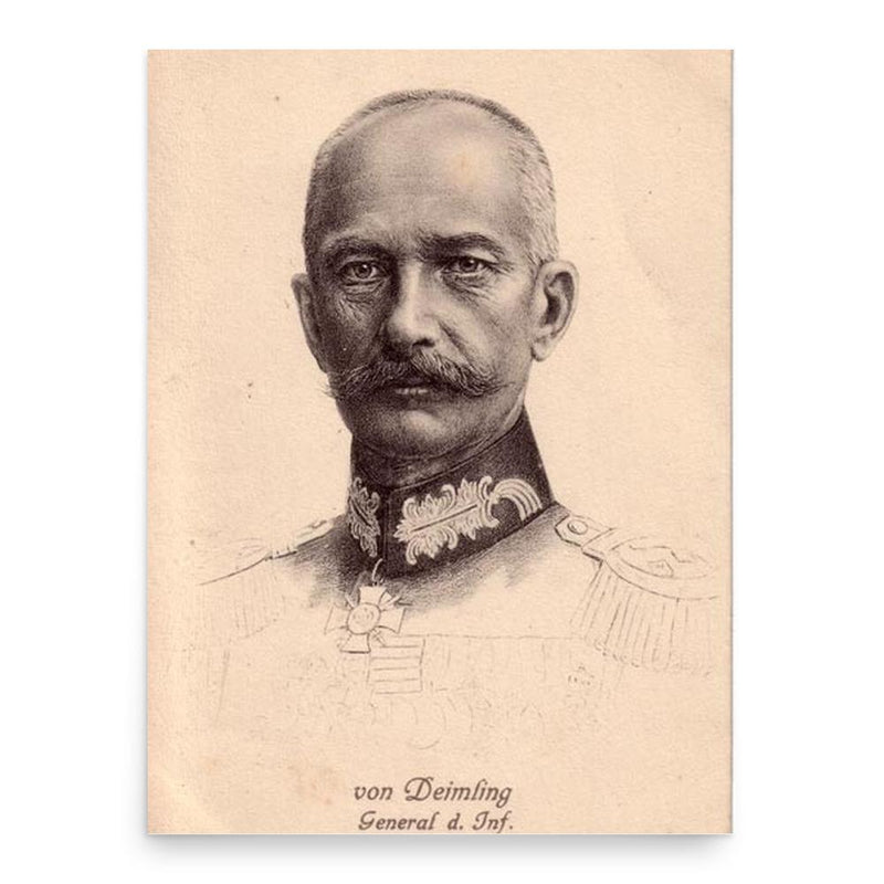Berthold von Deimling poster print, in size 18x24 inches.