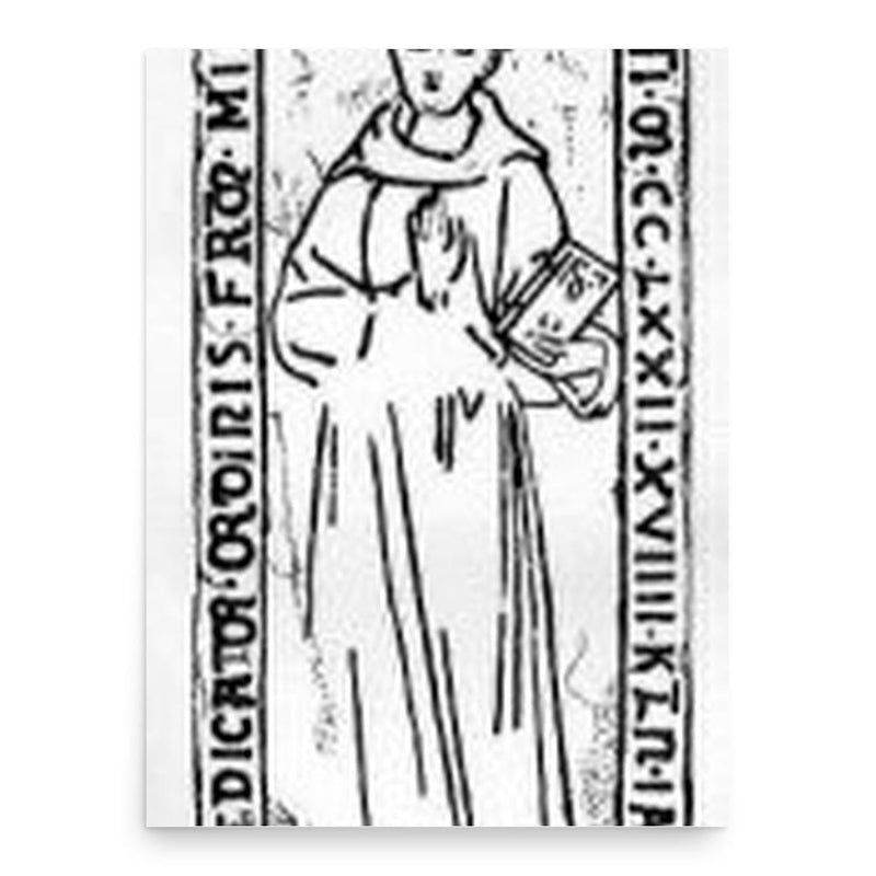 Bertold of Regensburg poster print, in size 18x24 inches.