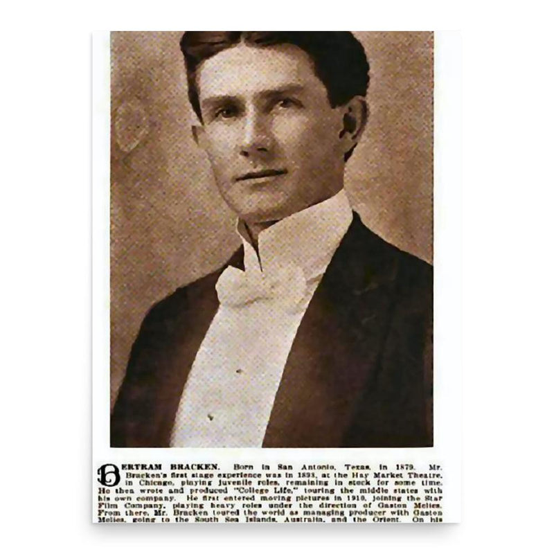 Bertram Bracken poster print, in size 18x24 inches.