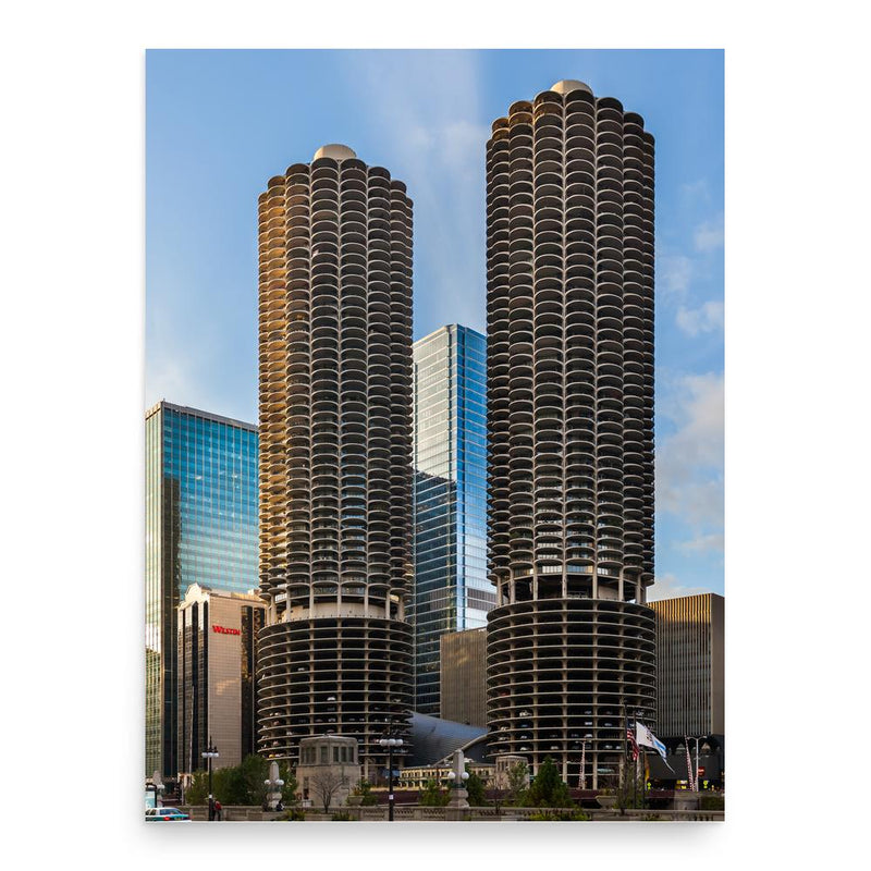 Bertrand Goldberg poster print, in size 18x24 inches.
