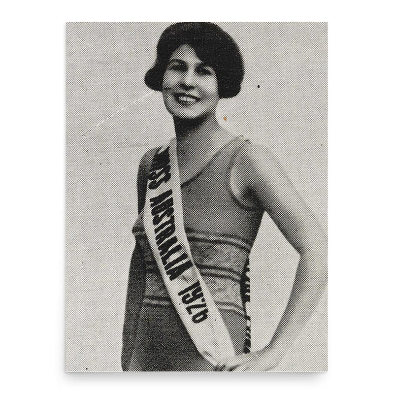 Beryl Mills poster print, in size 18x24 inches.