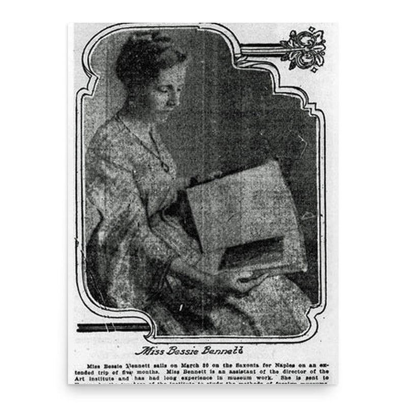 Bessie Bennett poster print, in size 18x24 inches.