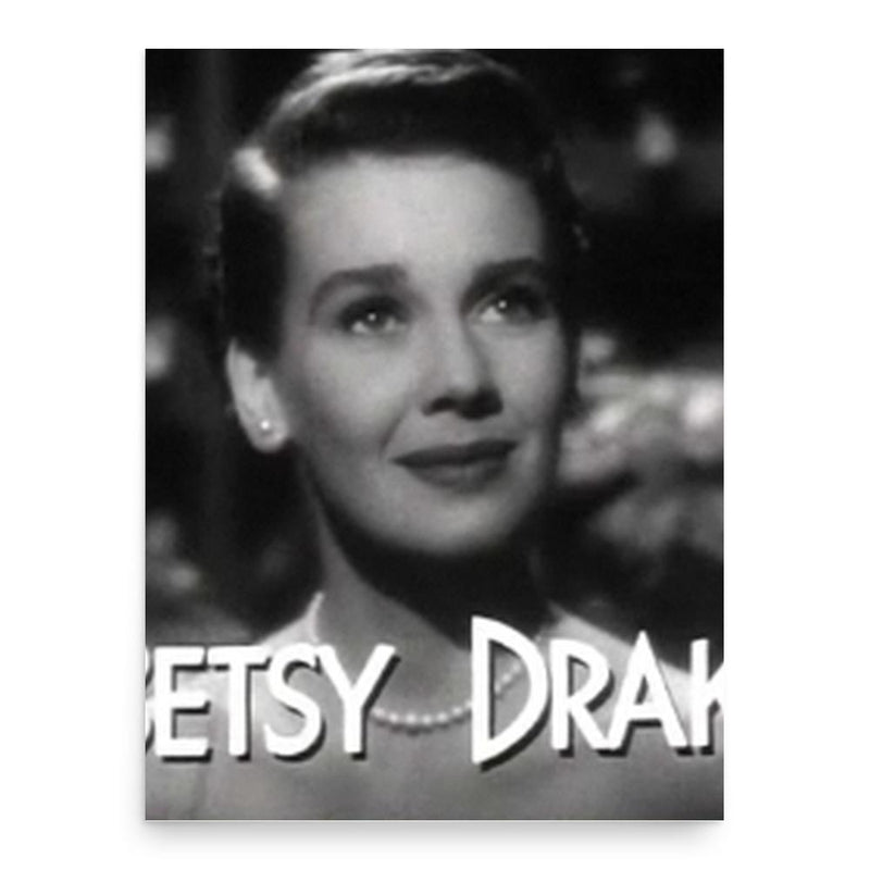 Betsy Drake poster print, in size 18x24 inches.