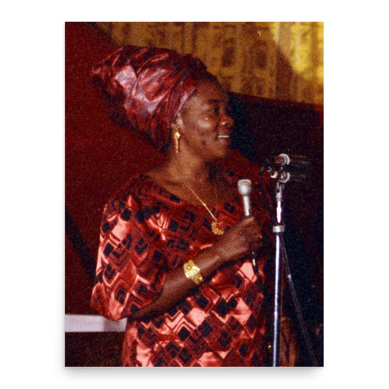 Betty Kaunda poster print, in size 18x24 inches.
