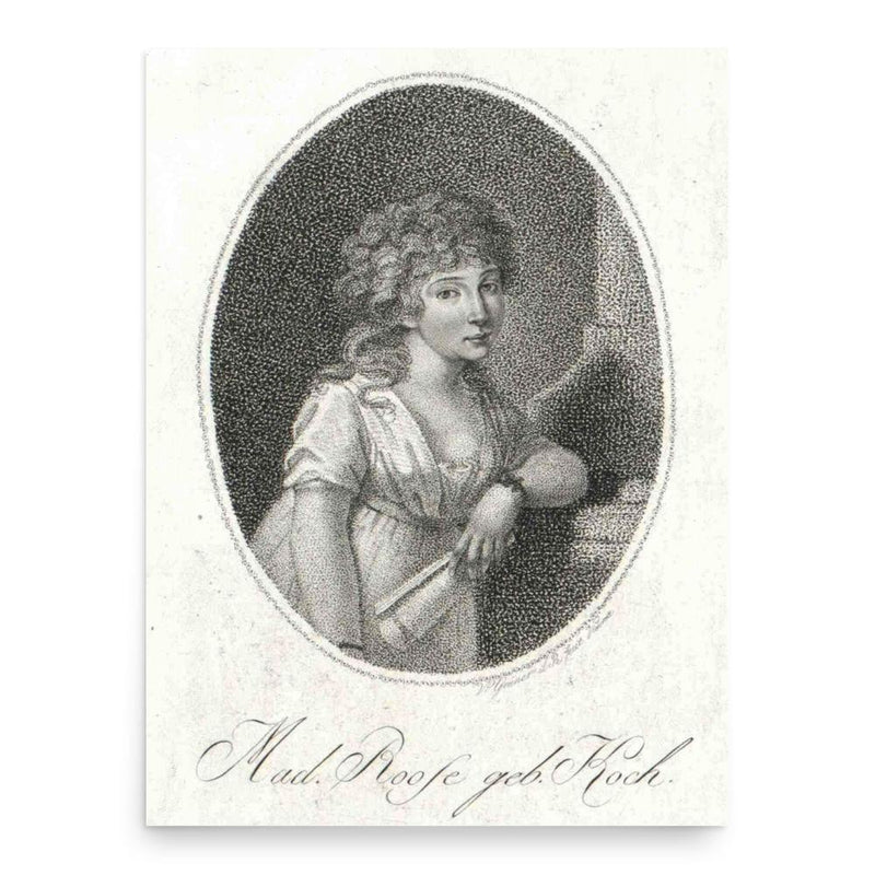 Betty Roose poster print, in size 18x24 inches.
