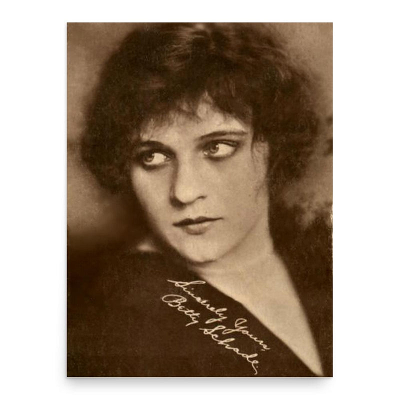Betty Schade poster print, in size 18x24 inches.