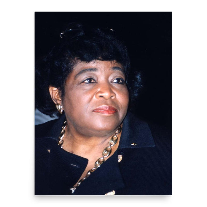 Betty Shabazz poster print, in size 18x24 inches.