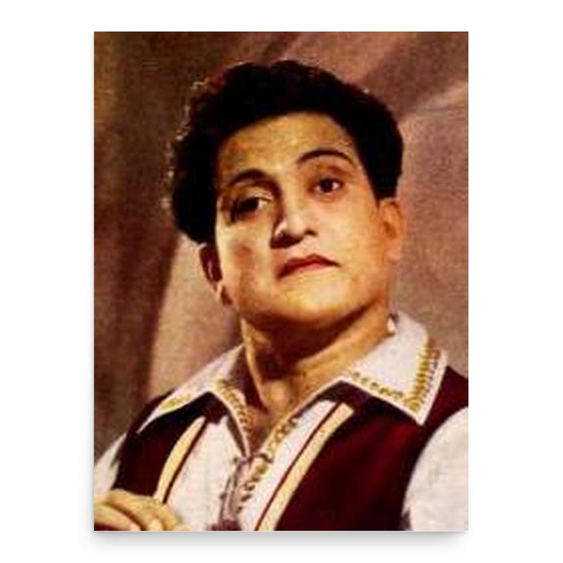 Bhagwan Dada poster print, in size 18x24 inches.