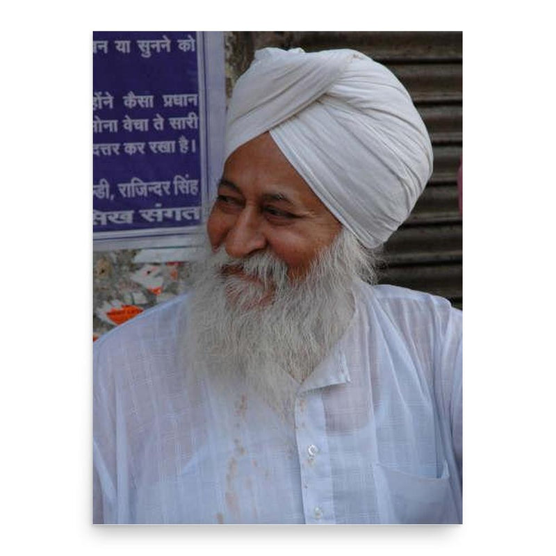 Bhai Trilochan Singh Panesar poster print, in size 18x24 inches.