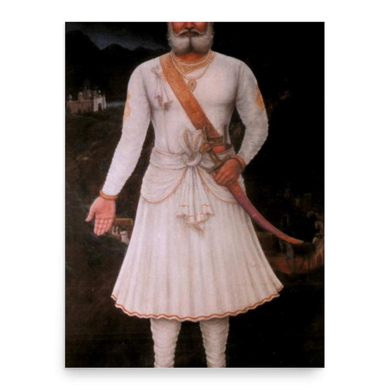 Bhamashah poster print, in size 18x24 inches.