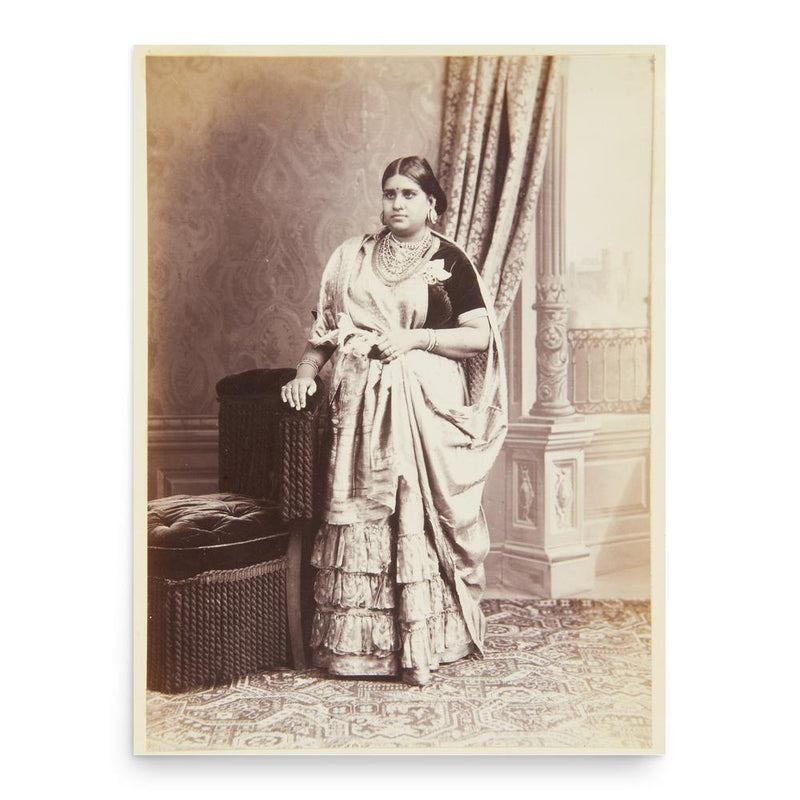 Bharani Thirunal Lakshmi Bayi poster print, in size 18x24 inches.