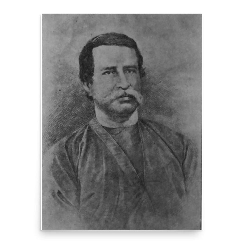 Bhudev Mukhopadhyay poster print, in size 18x24 inches.