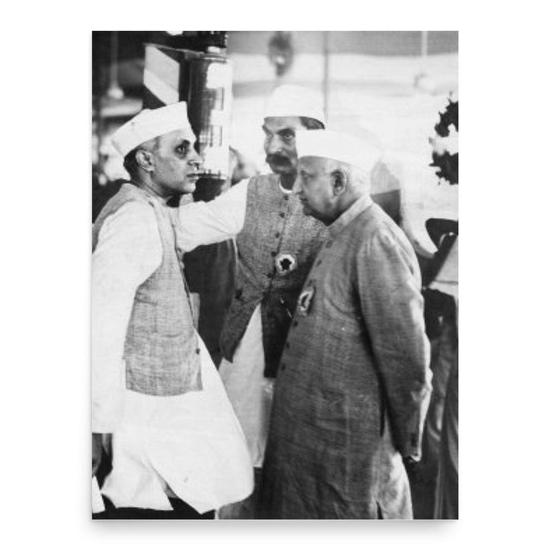 Bhulabhai Desai poster print, in size 18x24 inches.