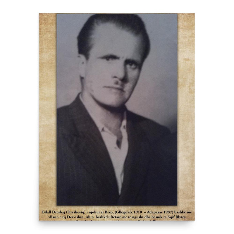 Bilall Dreshaj poster print, in size 18x24 inches.