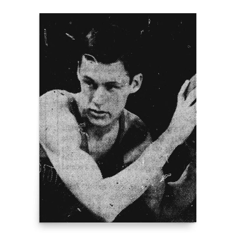 Bill Haarlow poster print, in size 18x24 inches.