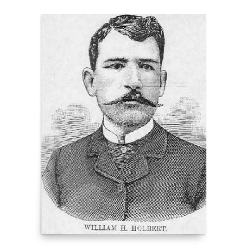 Bill Holbert poster print, in size 18x24 inches.