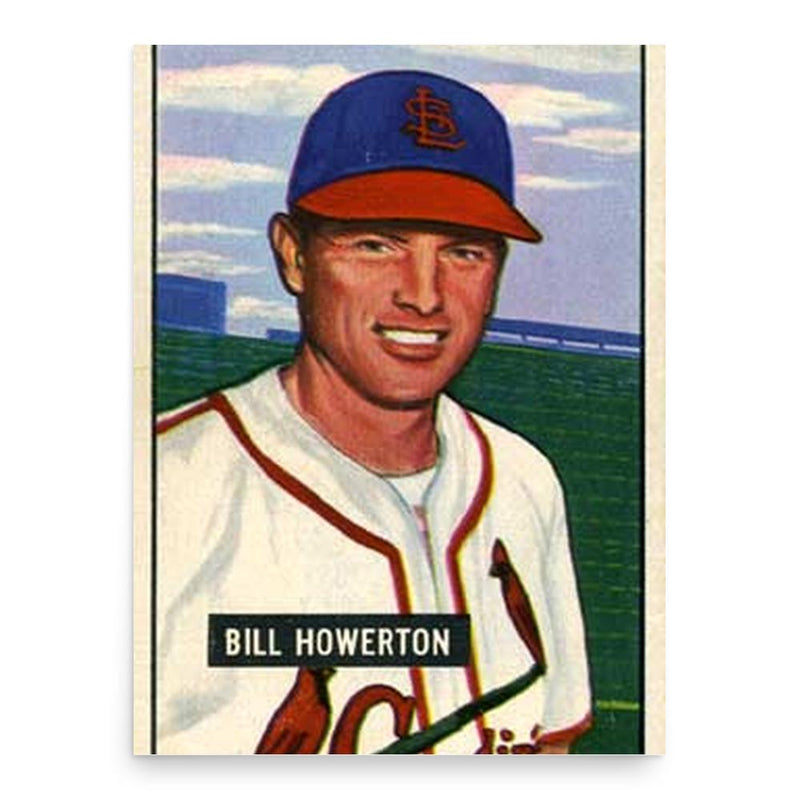 Bill Howerton poster print, in size 18x24 inches.