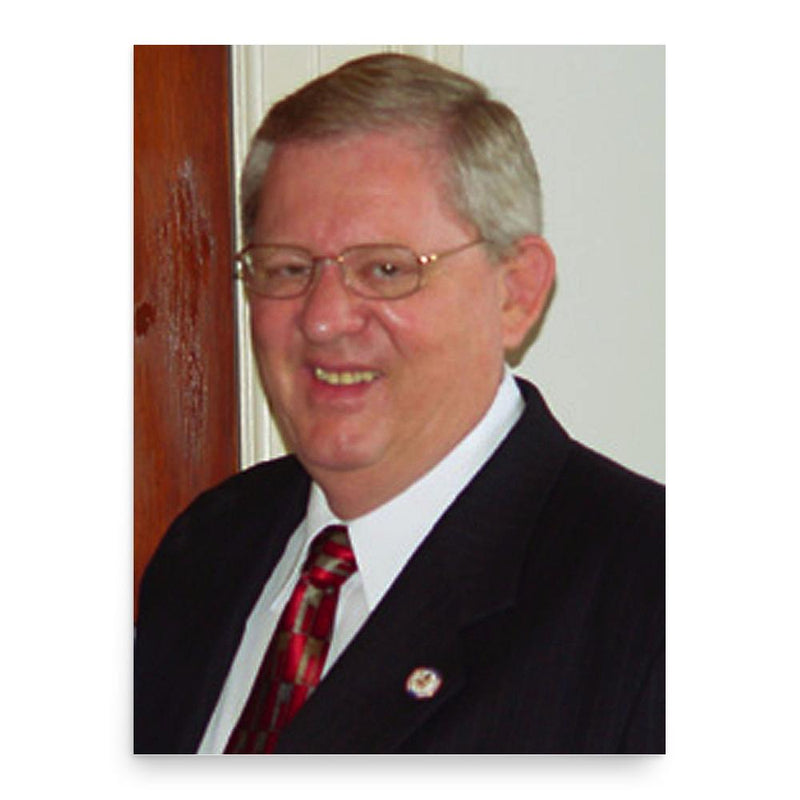 Bill Janklow poster print, in size 18x24 inches.