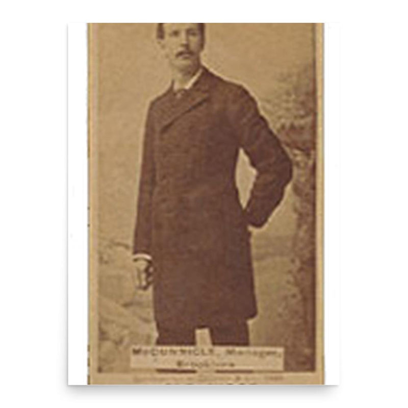 Bill McGunnigle poster print, in size 18x24 inches.