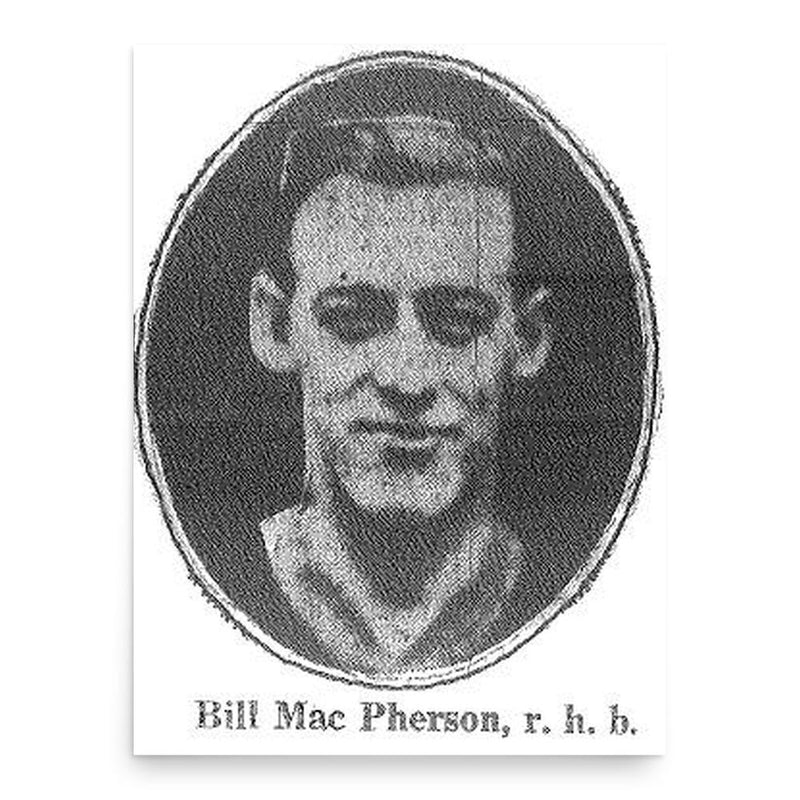 Bill McPherson poster print, in size 18x24 inches.