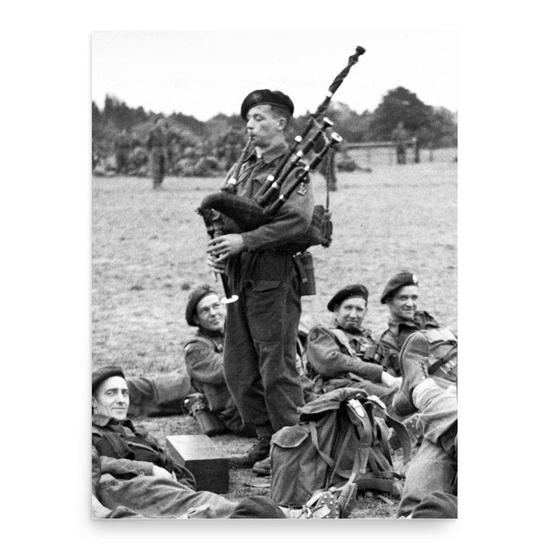 Bill Millin poster print, in size 18x24 inches.
