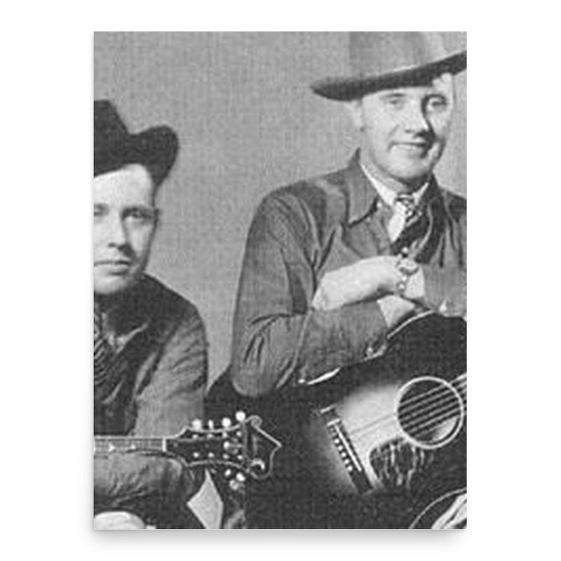 Bill Monroe poster print, in size 18x24 inches.