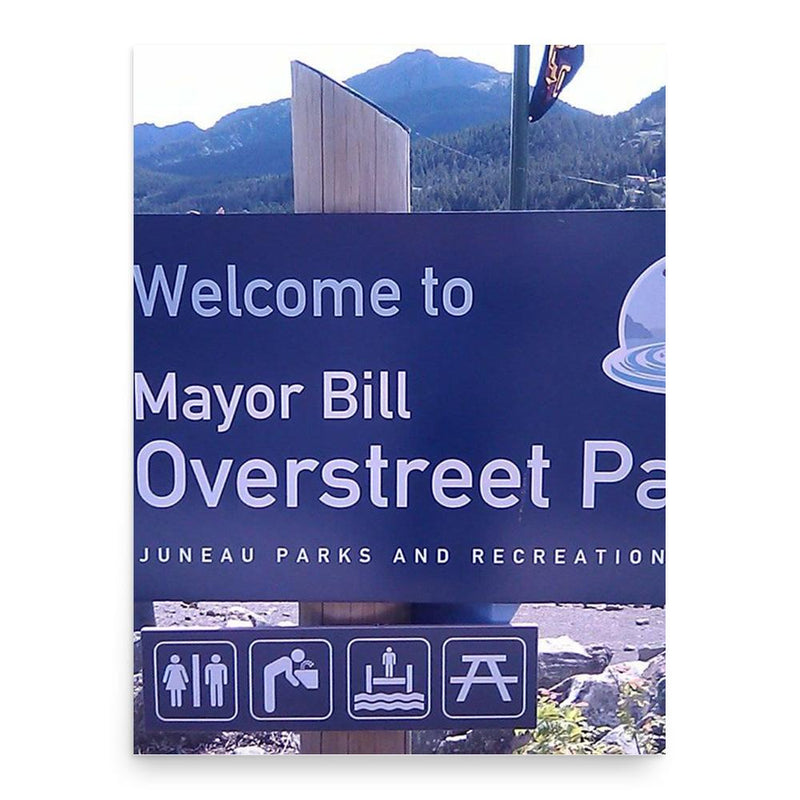 Bill Overstreet poster print, in size 18x24 inches.