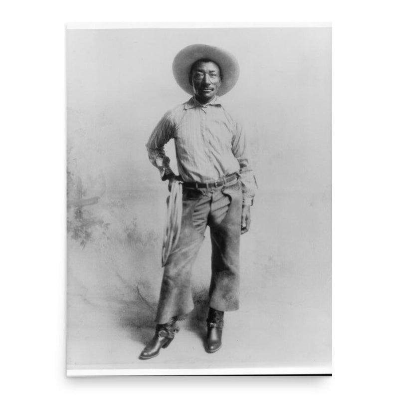 Bill Pickett poster print, in size 18x24 inches.