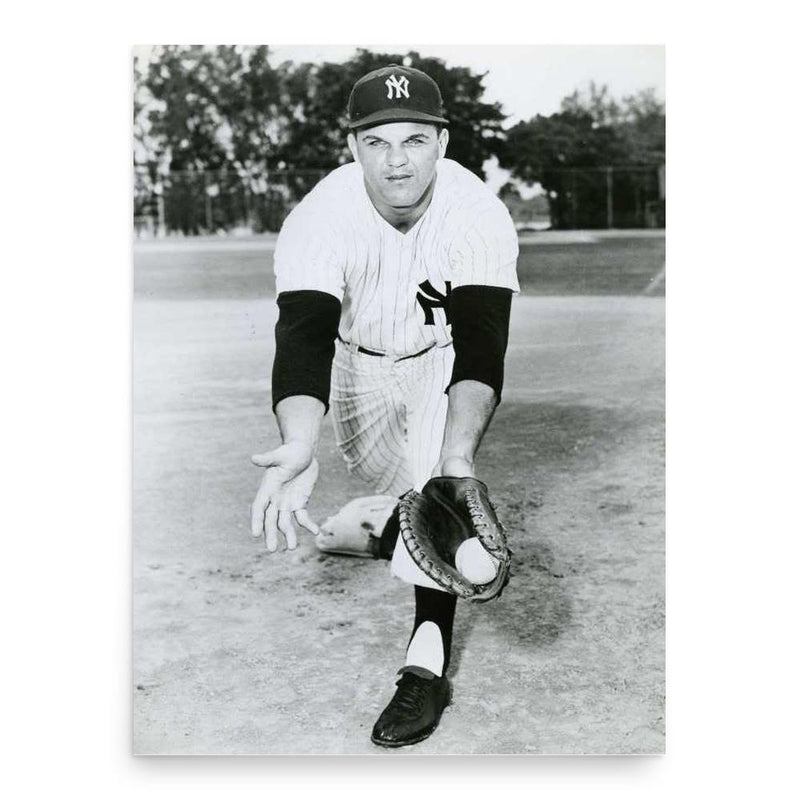 Bill Skowron poster print, in size 18x24 inches.