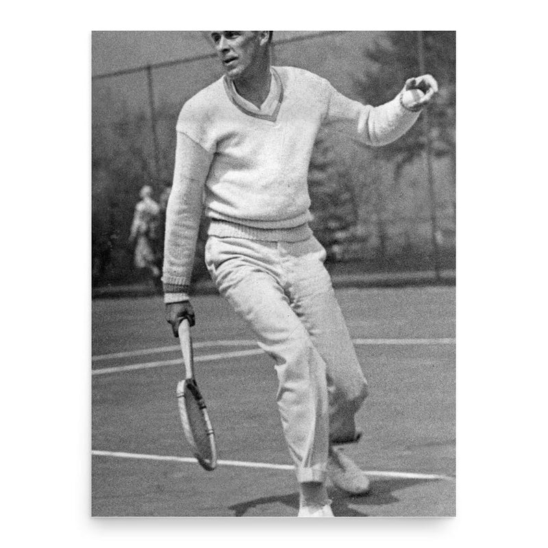 Bill Tilden poster print, in size 18x24 inches.