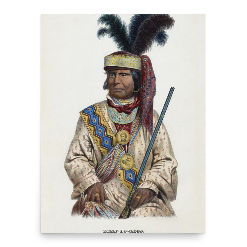 Billy Bowlegs poster print, in size 18x24 inches.